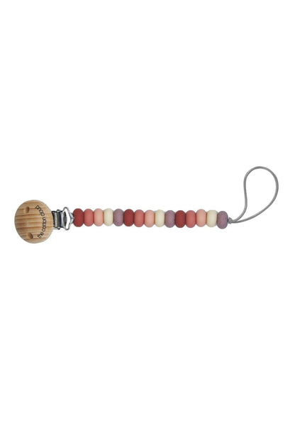 Bonbon Schnullerkette aus Silikon Rose