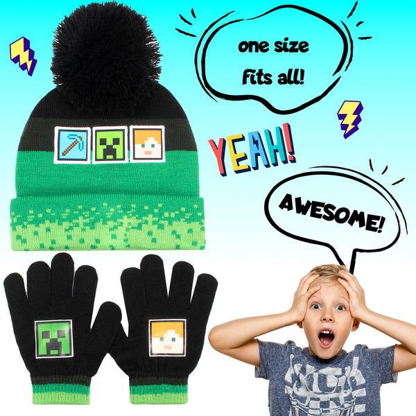 Ensemble bonnet et gants – Minecraft – Children's Set