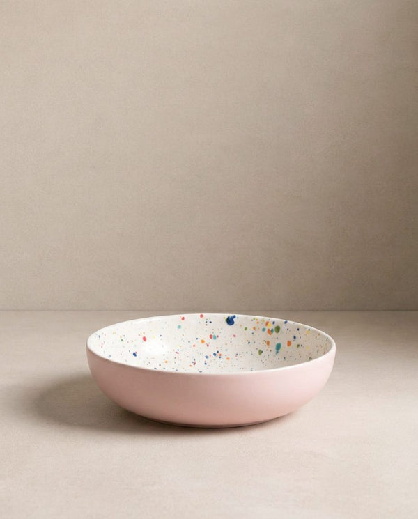 Breeze Party In Stoneware Pasta Plate 21cm Pink