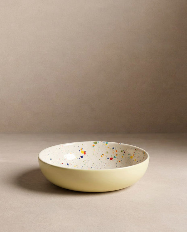 Breeze Party In Stoneware Pasta Plate 21cm Yellow