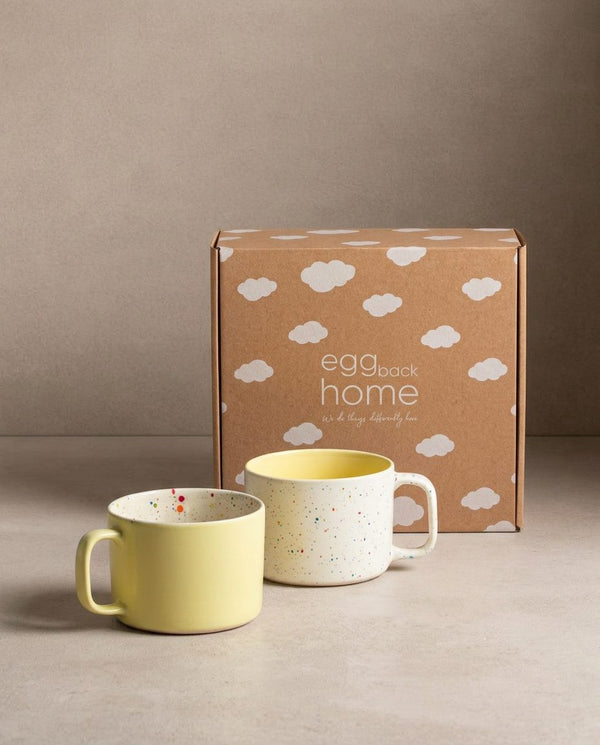 Breeze Party In/Out Stoneware Duo Set Mug 450ml Yellow