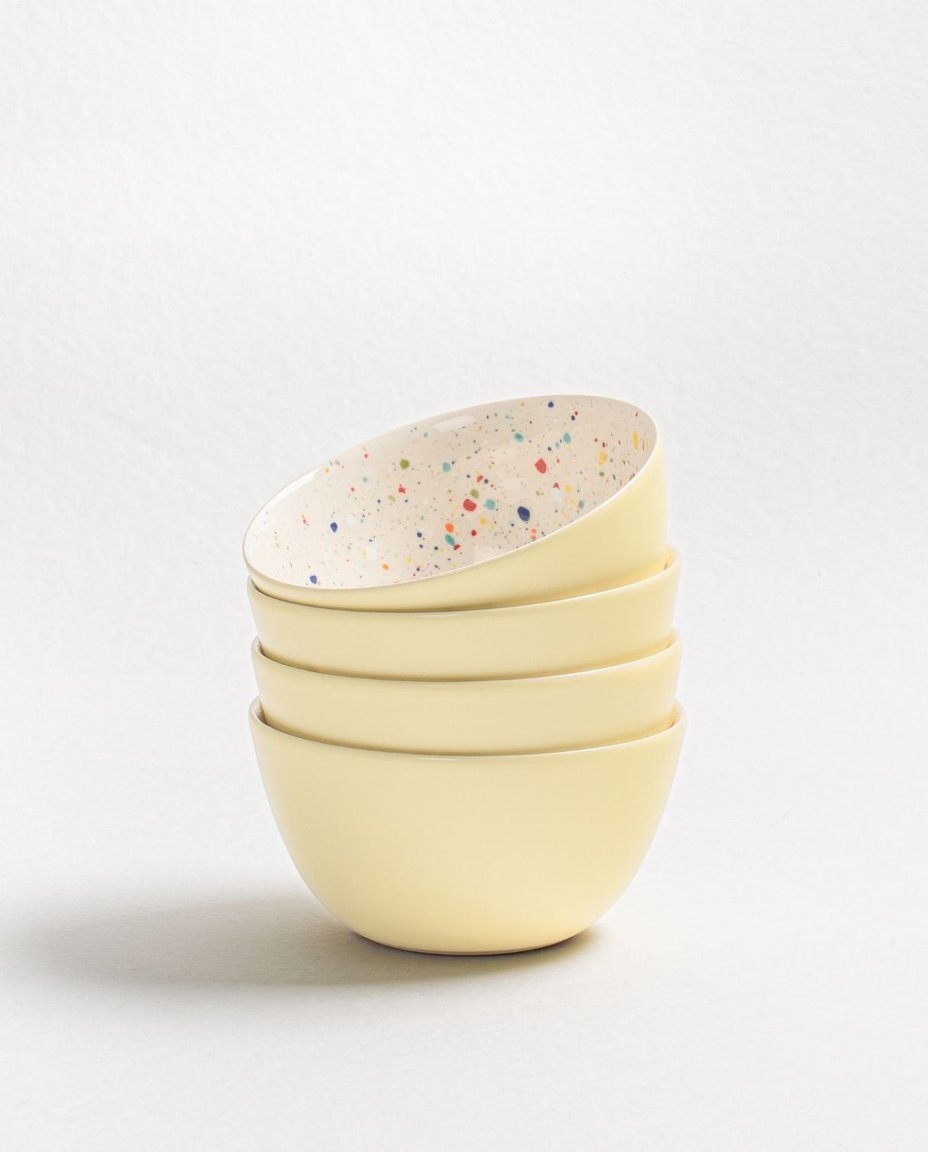 Breeze Party In Stoneware Bowl 16cm Yellow