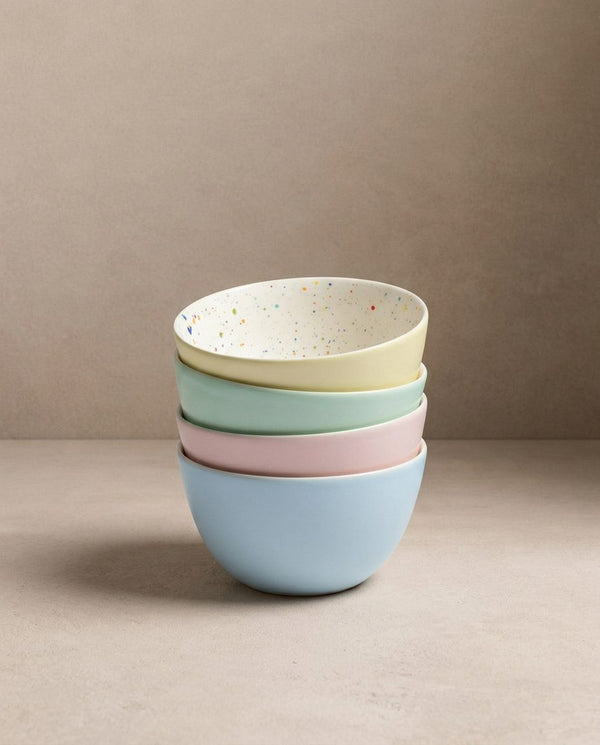 Breeze Party In Stoneware Bowl 16cm 4 Pieces Set Mix Color