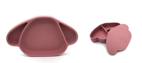 Tableware Set aus Silikon in Rose