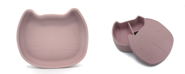 Silicone Tableware Set in Dusty Pink