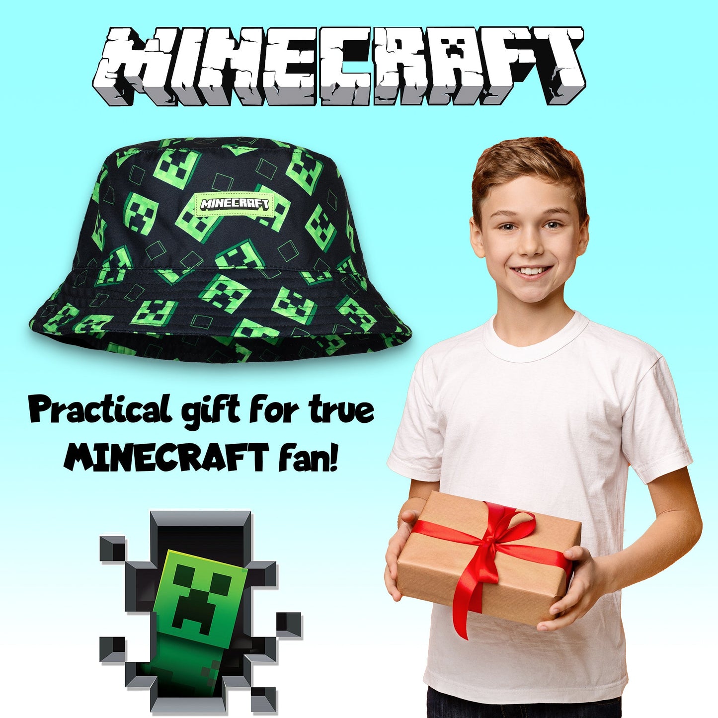 Casquette enfant – Minecraft Bucket Hat