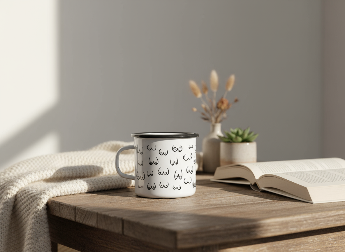 Mug Émaillé « Boobs Friends » – 300 ml