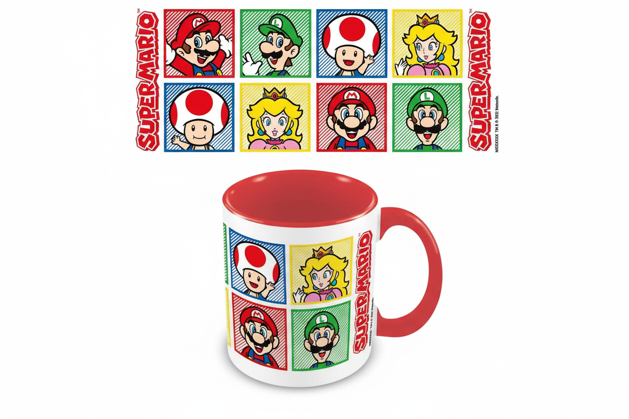 Tazza Super Mario - Mario, Luigi, Toad e Peach