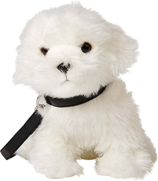 Chien maltais (en laisse) - peluche Uni Toys