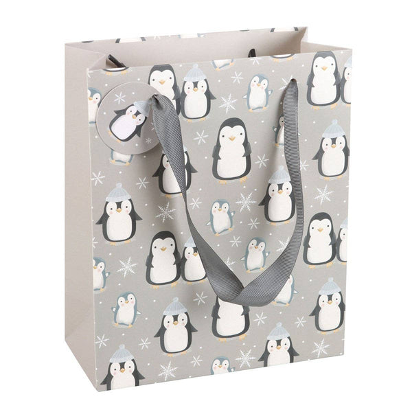 Borsa regalo pinguino invernale (23 cm)