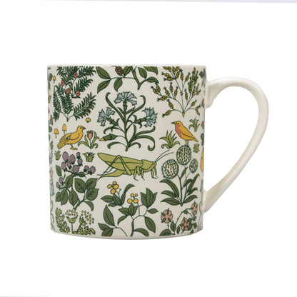 Tazza in ceramica Voysey Giardino botanico Fauna selvatica Crema