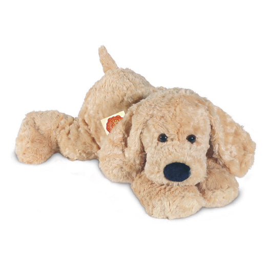 Peluche de perro durmiendo beige