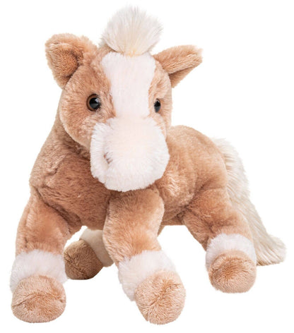 Cheval couché (marron clair), très doux, câlin/en peluche Uni Toys