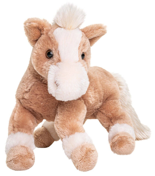 Cheval couché (marron clair), très doux, câlin/en peluche Uni Toys