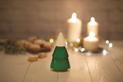 Moulin à épices "Xmas Tree" hêtre laqué vert/blanc