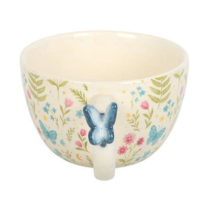 Mug à motif floral Luna Bloom avec papillon