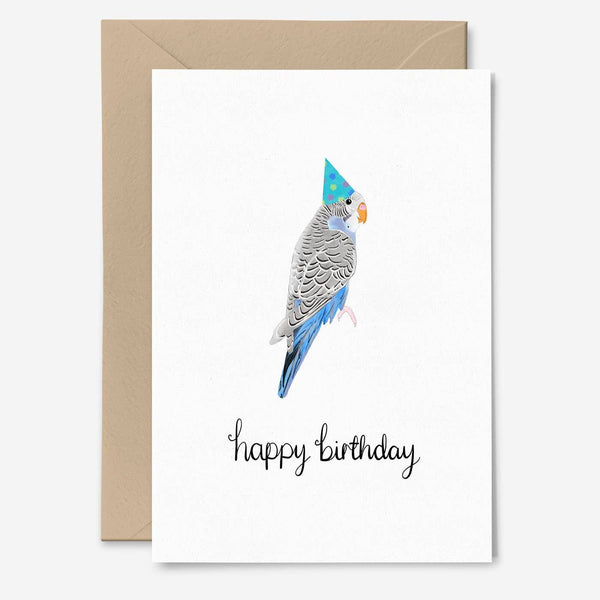 Biglietto di auguri di compleanno per parrocchetto