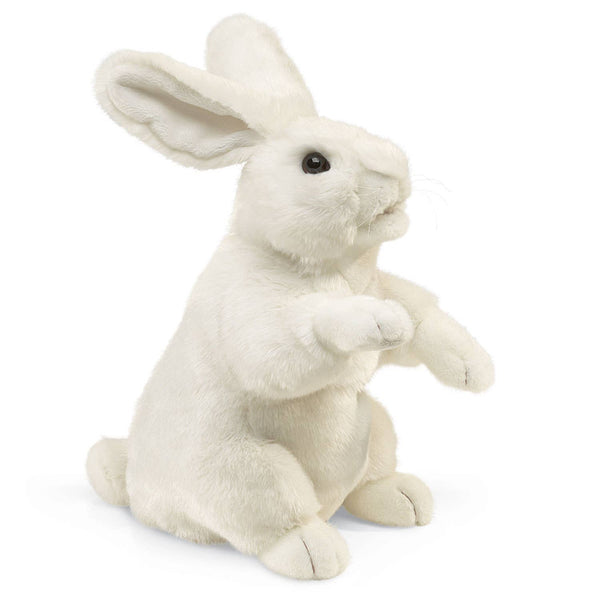 Marionnette à main Lapin blanc debout 2868/Lapin blanc debout Folkmanis réaliste