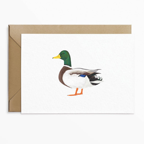 Biglietto d'auguri con anatra selvatica