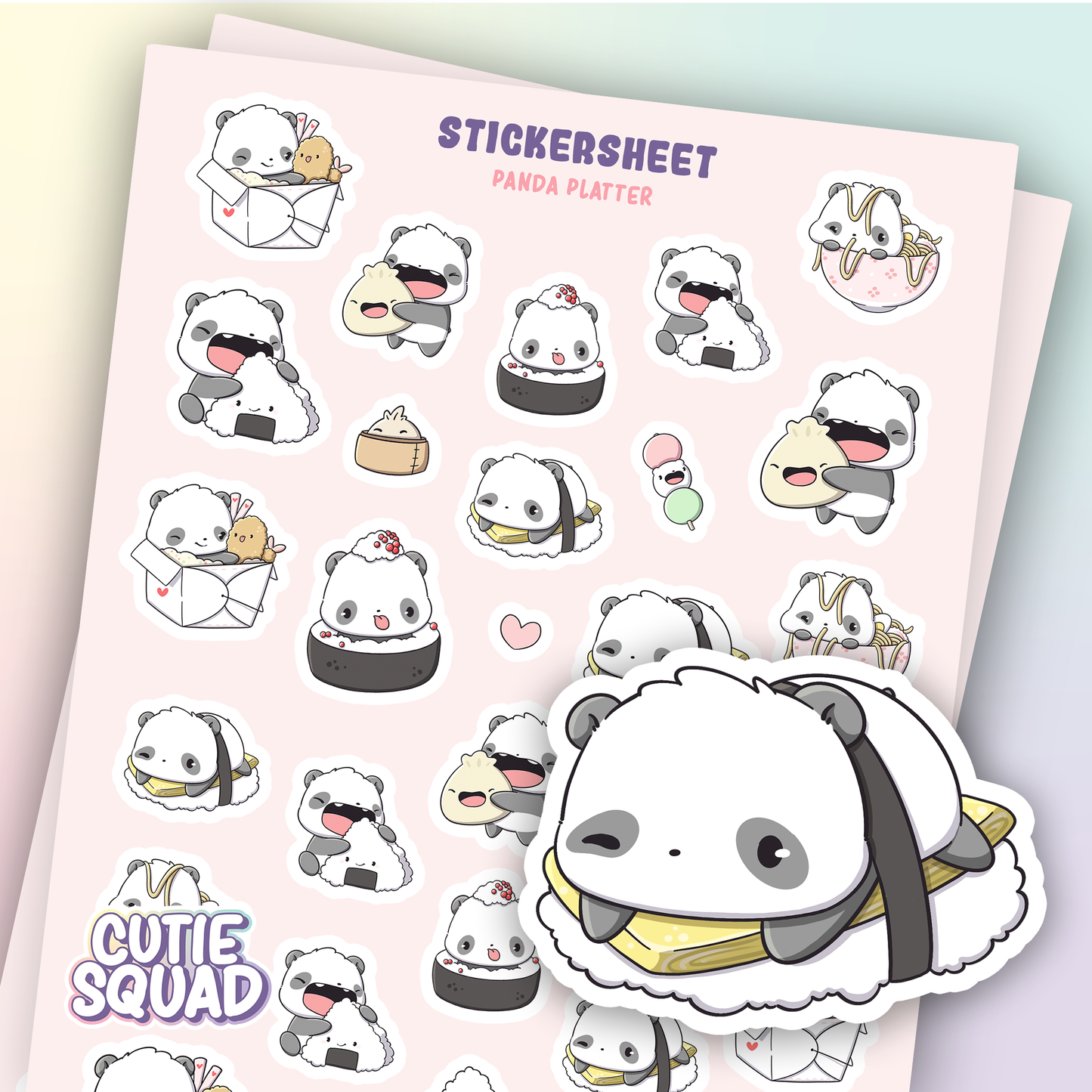 Panda Tray | Sticker Sheet
