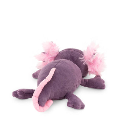 Peluche ajolote morado, 20 cm