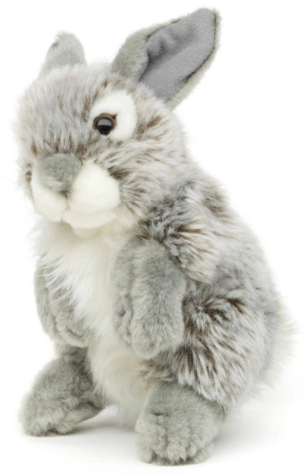 Lapin debout (gris) - 18 cm (hauteur) - peluche Uni Toys