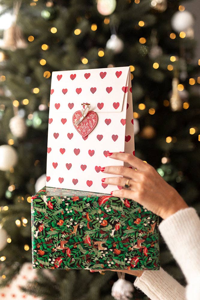 Coeurs rouges - Sac cadeau