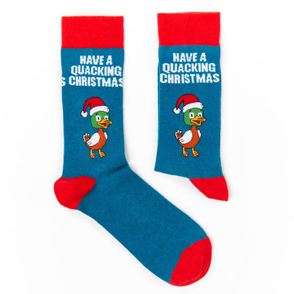 Calcetines de pato que graznan en Navidad
