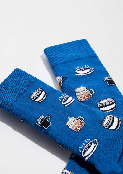 BeCoffee Blue - 100% Organic Cotton Socks
