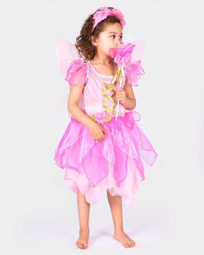 Robe féerique avec ailes+diadème+baguette 122-128 cl 6-8 ans