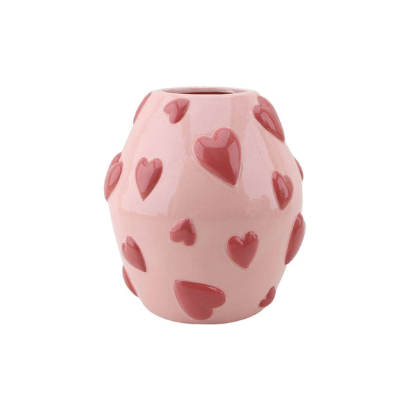 Vaso di fiori a forma di cuore - Rosa/Rosso