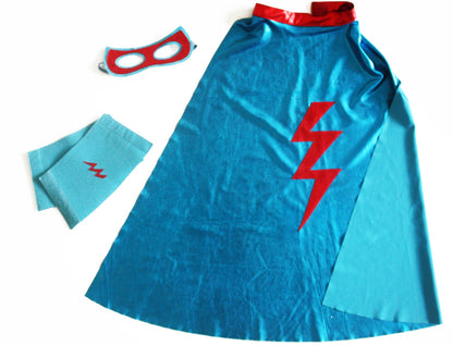 Blue Superhero Costume Set