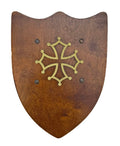 Bouclier Rustique avec Croix Occitane L