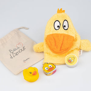 Set de baño de pato amarillo "Baby Love"