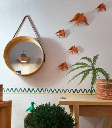 Decoração de parede com andorinhas