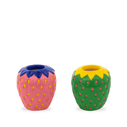 Set de bougeoirs, fraises