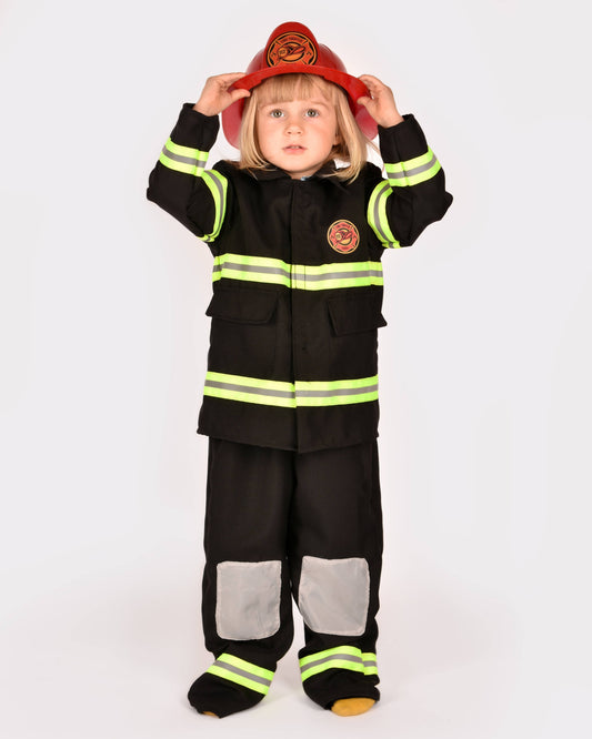Déguisement de pompier Den Goda Fen 4-6 ans, taille 110-116, 4 pièces