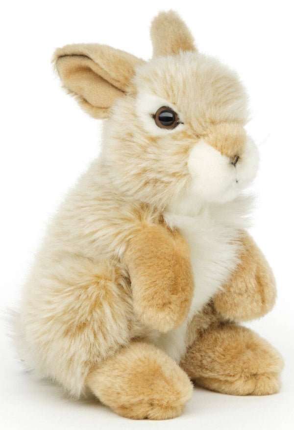 Lapin debout (beige) - 18 cm (hauteur) - peluche Uni Toys