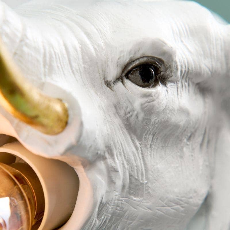 Lampe de table Éléphant Dumbo Blanc/Or