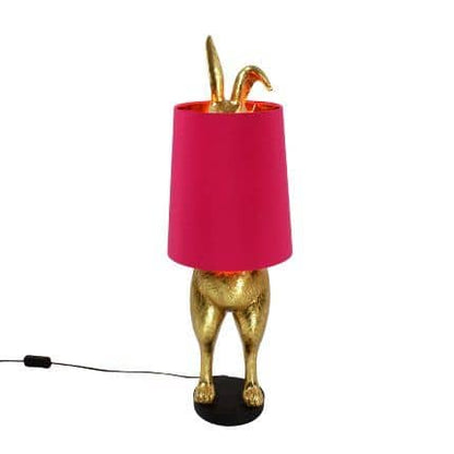 Hiding Bunny® Table Lamp, Gold/Magenta, 24 x 24 x 74 cm
