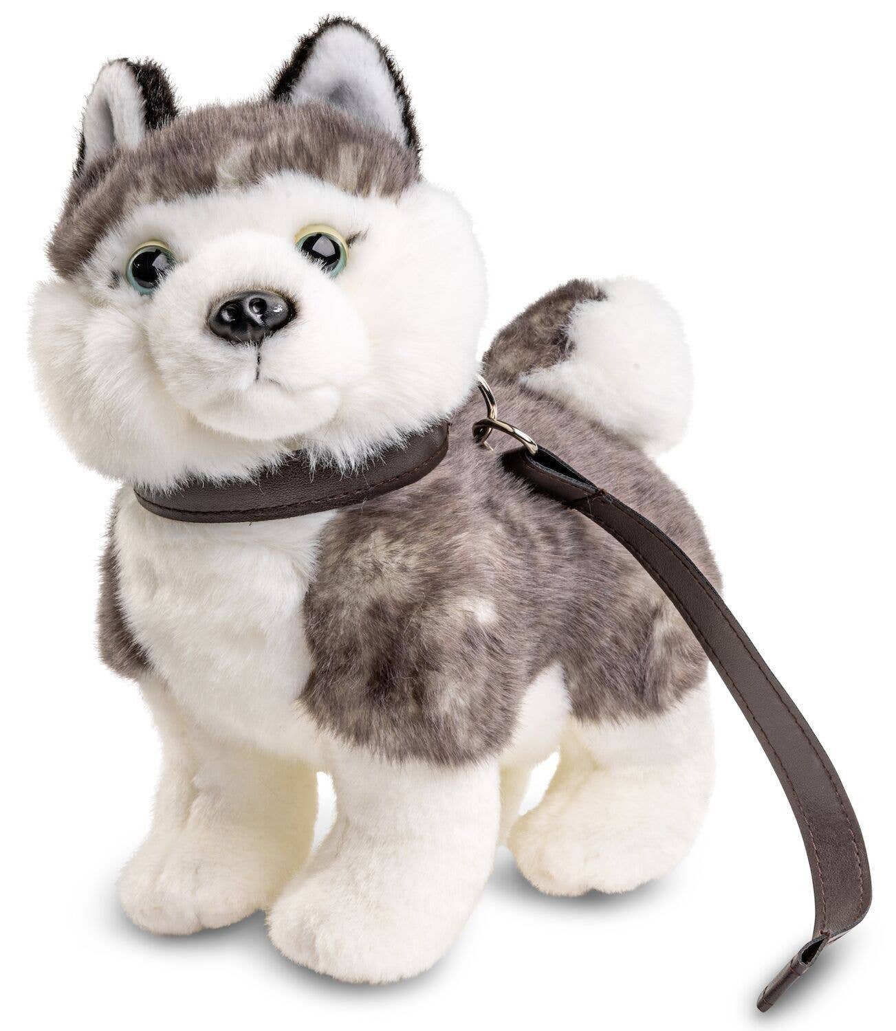 Peluche Chiot Husky avec Laisse