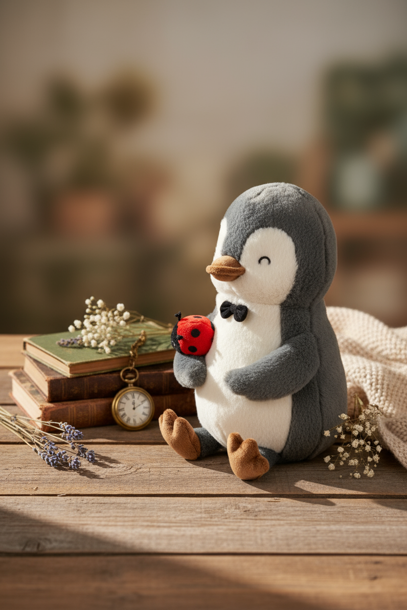Pingüino de peluche