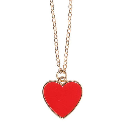 Enamel Heart Necklace Best Friend Valentine's Day Greeting Card