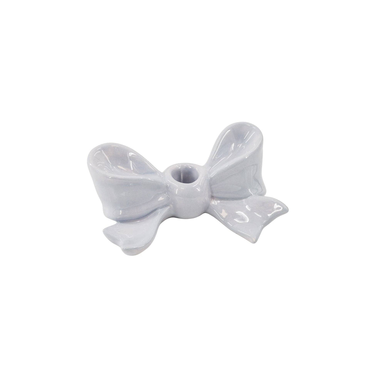 Candlestick - Knot - Ceramic - Lilac - 18x9x7 cm