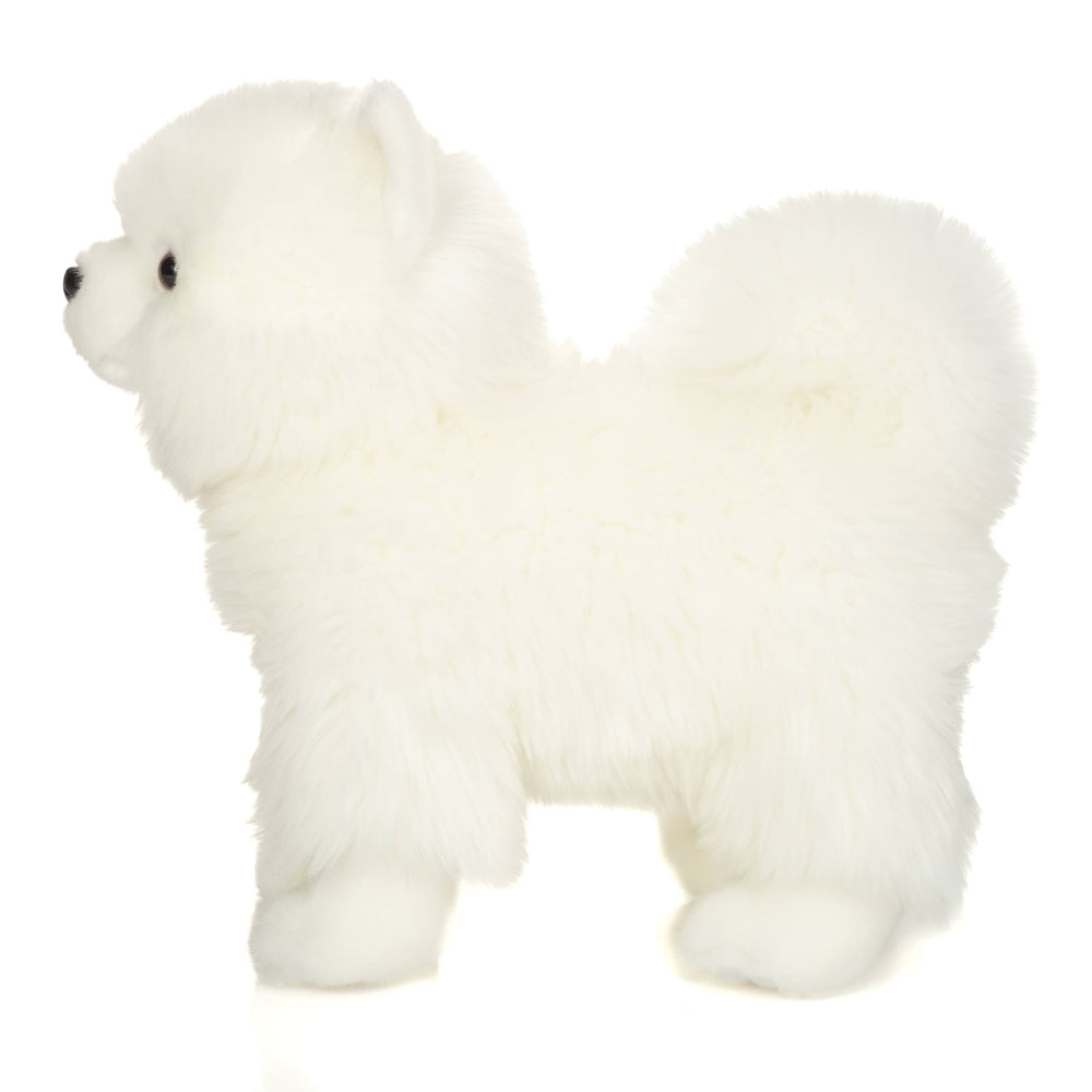 Peluche Spitz Branco de Pé – 35 cm