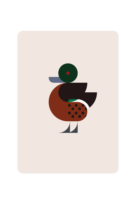 Postcard with Chestnut Teal