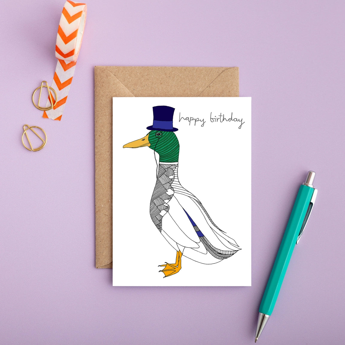Mr Mallard Happy Birthday Card