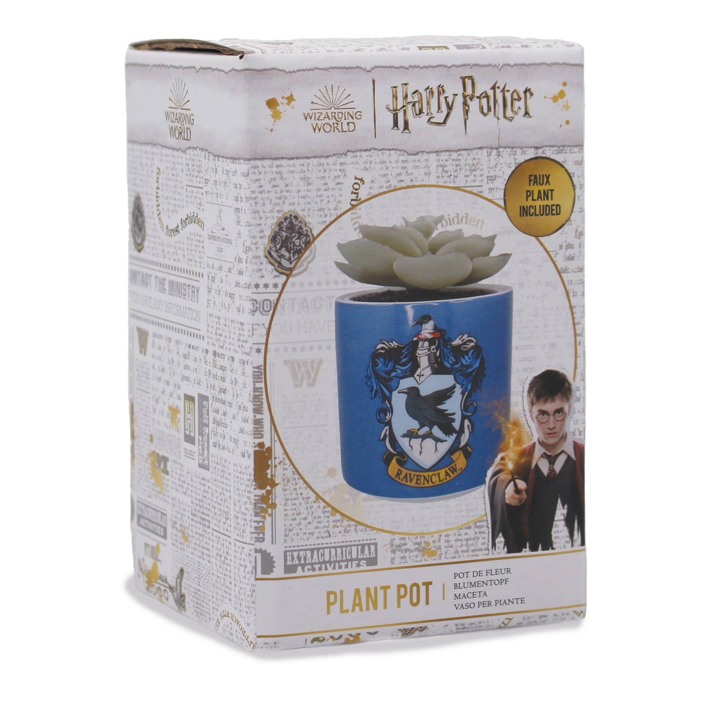 Bloempot in een nepdoos (6,5 cm) - Harry Potter (Ravenklauw)
