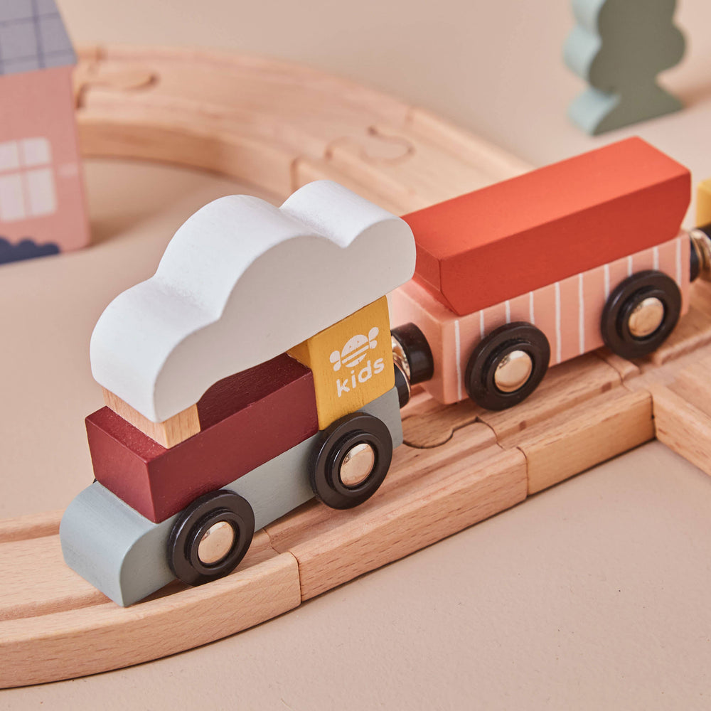 Houten treinset voor kinderen (FSC-gecertificeerd)