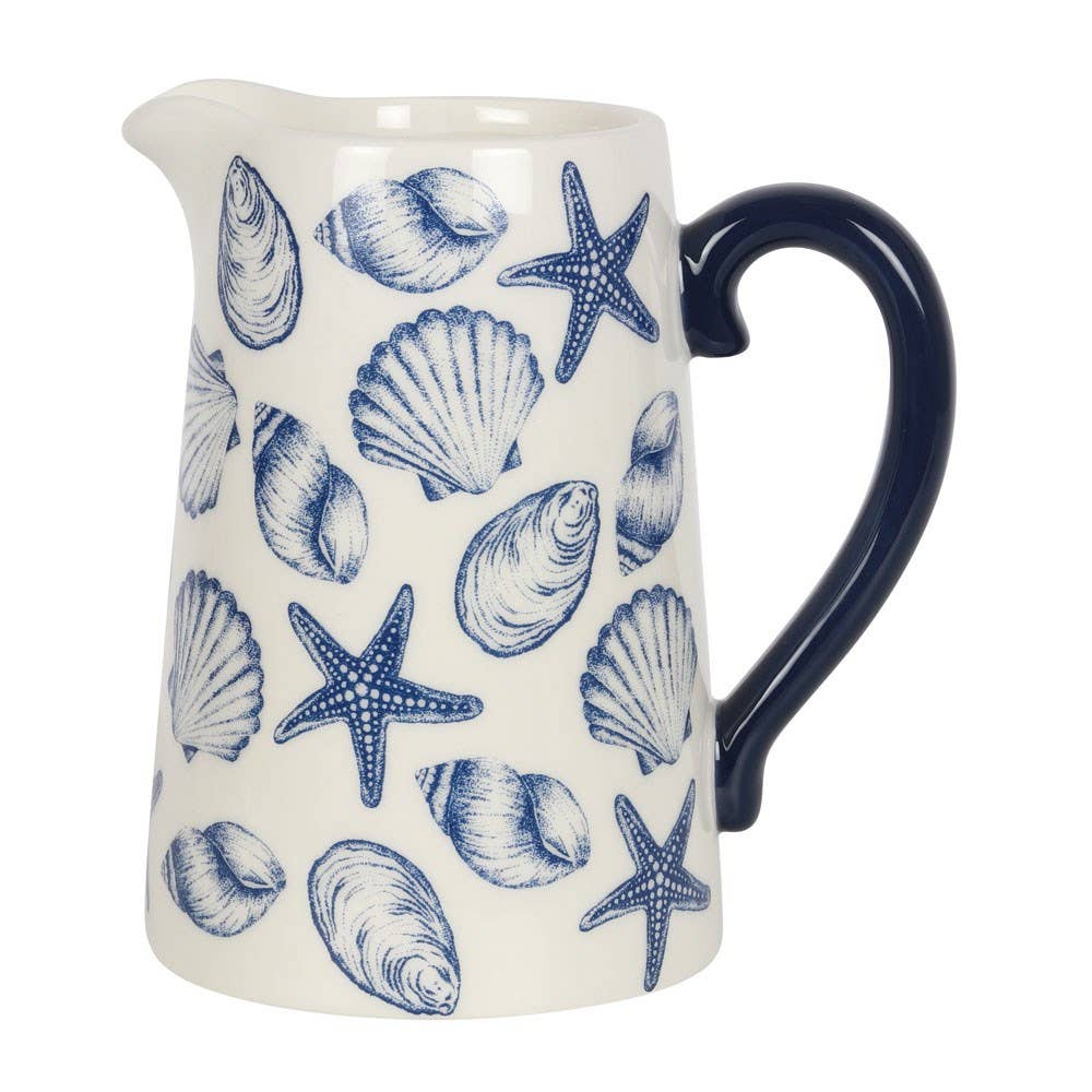 Vase Pichet Coquillage en Céramique – 17,5 cm